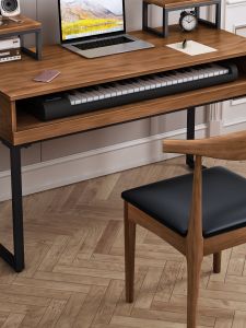 Economic Real Wood Piano Desk Electric Grand Music Workbench Simple Modern Design Customizable Masterpiece Design