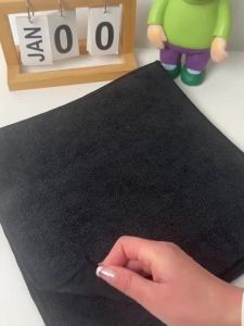 3Pcs Black Towels for Car Cleaning Ultra-Fine Microfiber Cleaning Cloths for Cars - Thick Absorbent Household Kitchen Towels