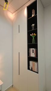 FINSSO CHENNAI Wooden Wardrobe Almari Baju 260CM Extra Height Moden Minimalis Reka Bentuk Elegan