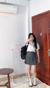 Chân váy ngắn Tennis BIGSIZE xếp ly bản to dáng chữ A lưng siêu cao EVO-5321