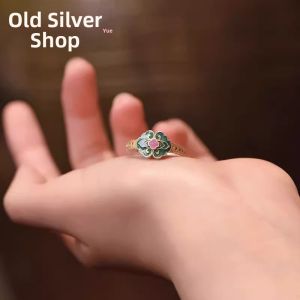 WU YUE JEWELRY | New Chinese Style Old Process Adjustable Womens Ring