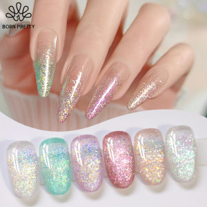 BORN PRETTY 1 Bottle 10ml Crush Reflective Glitter Gel ultra Shine Soak Off UV Gel Nail Art Varnish