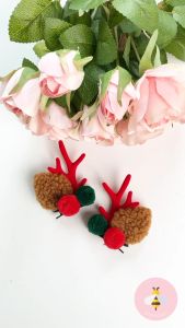 Pinky Bee Jepit Rambut Natal Tanduk Rusa (pasang) 67100600