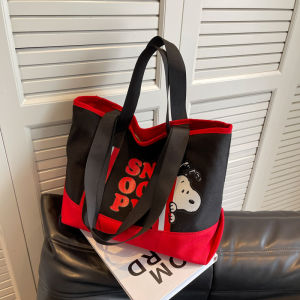 Fashionable Canvas Tote Bag Single Shoulder Commuter Bag for College Students Summer Stylish Shopping Bag Shape Soft Backpack