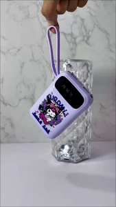 YIBAO LENTIVEN Powerbank 20000 mAh Mini with 4 Kabel Data Type C Micro Lightning USB  LED Display YM931