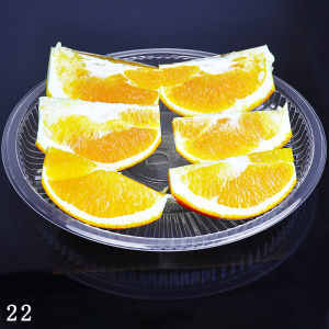 Thickened Hardened Disposable Plastic Plate round BBQ Dinner Plate Transparent Eco-Friendly Tableware for Home Use