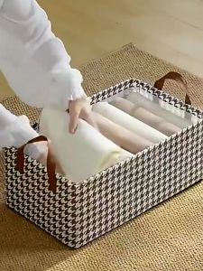 Hộp Đựng Quần Áo KHÔNG NGĂN Khung Thép JYoohome Thiết Kế Gấp Gọn Thông Minh Giỏ Đựng Đồ Lót Giúp Tiết Kiệm Không Gian