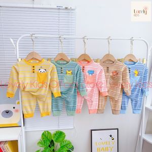 Đồ Bộ Lạnh Dài Tay Cho Bé Trai Bé Gái 8-18kg [Siêu Sale] Bộ Quần Áo Tay Dài Cho Bé Trai Gái DÀI SỌC MỚI Lovely Kids Official Store