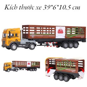 Mô hình xe container đầu kim loại âm thanh đèn tỉ lệ 1:24