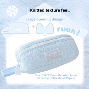 RosyPosy Large Capacity Pen Bag Girls Style Stationery Case High Aesthetic Value Unique Design Canvas Material School Supplies