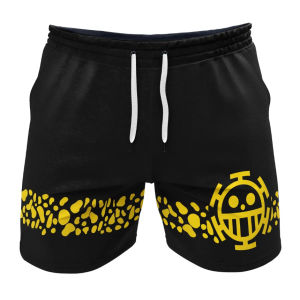 Bandai | 2026 Bandai ONE PIECE Trafalgar D. Water Law Black Punk Hazard Mens Performance Gym Shorts Summer Quick-dry Comfy Lightweight
