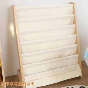 Children Wooden Bookshelf Easy Clean
