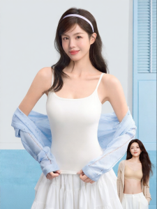 Secret World | Strap Tank Top with Bra Pad Seamless Summer Wear