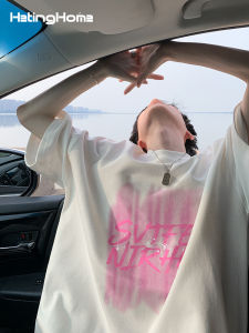 HetingHOME | Áo thun tay ngắn mùa hè Hetinghome dành cho nam dáng rộng phong cách Mỹ không giới hạn giới tính họa tiết sáng tạo chất liệu cotton