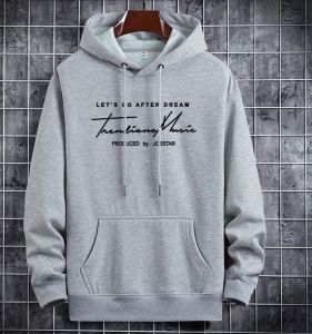 NASA Joint Name Fall and Winter Velvet Padded Thickened Sweater Casual Men Loose Youth Student Pure Cotton Hooded Jacket Coat