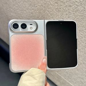 szhaiyu | Luxury Plating Shockproof Phone Case With Glitter Candy Color Silver Edge For iPhone Duo iPhone 18 Fold Protect Back Cover Funda