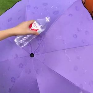 Payung Magic 3D ajaib muncul motif jika basah bonus sarung payung / Payung Lipat Magic Umbrella