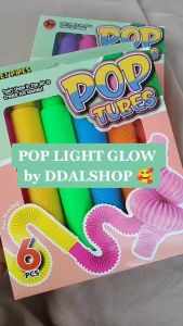Mainan Edukasi AnakP op Light Glow In The Dark Pop Tube LED Lampu Warna Warni Hadiah Ulang Tahun
