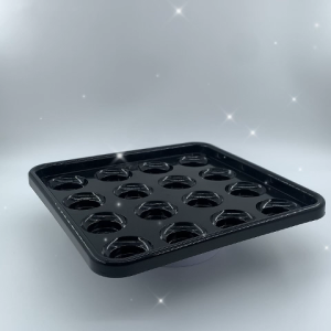 Billiard Tray 16 Holes Plastic 9.8 x 9.8 Inches Billiard Ball Holder Tray Billiard Accessories