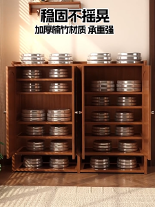 Shoe Cabinet Storage Freestanding Bamboo Shoe Organizer Cabinet Multi-Tier Organizer Closed shoe cabinet dustproof Modern Shoe鞋柜