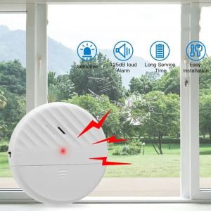 Wireless Standalone Vibration Sensor Alarm Door Window Glass Break Sensor Burglary Alarm 无线震动感应器