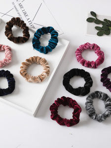Velvet Hair Ties Durability High Elasticity Bun Headbands Simple Style for Autumn Winter Fashionable Hair Accessories