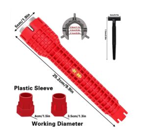 Love Cut ประแจอเนกประสงค์5 In 1ประแจก๊อกน้ำอ่างล้างหน้าอุปกรณ์ประปาซ่อมกุญแจภาษาอังกฤษเครื่องมือประแจโถส้วมห้องน้ำประแจ