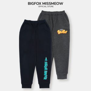 Quần dài thể thao nam bé trai size đại Bigfox Miss Meow kiểu jogger vải nỉ cotton cỡ trẻ em từ 3-11 tuổi 11-37kg