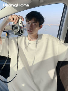 HetingHOME | เสื้อยืดแขนสั้นหลวมๆ ทรงหลวมๆ สำหรับผู้ชายในช่วงฤดูร้อน เสื้อยืดแขนสั้นแบบครึ่งตัวสำหรับคู่รัก Hetinghome