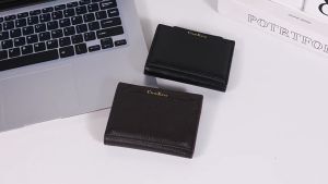 Wallet For Men Women New Style High End Quality Leather Short Wallets With Zipper Coin Pocket And Front ID Slot #B8007