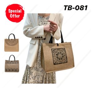 TOTE BAG WANITA BESAR CANVAS TEBAL MOTIF TOTEBAG KULIAH KERJA KOREA TAS SHOPPING KANVAS IMPORT MURAH GROSIR - TB081