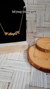 Kalung Nama - Zedd Jewelry: Warna Silver dan Emas Tahan Lama Anti Karat - Cantik Berkualitas Cocok Untuk Kado Hadiah - ArnyQ Necklace: Titanium 18K Gold Plated - COD Bayar Di Tempat