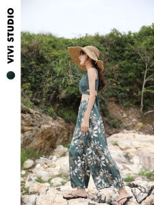 Vivistudio/Huayang-Elegant Graceful Bikini Conservative Trousers Three-Piece Womens Swimsuit Holiday Slim Looking