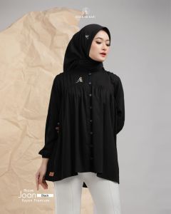 Arrafi √ Joan Blouse By Arrafi Atasan Kemeja Wanita Simple Polos Bisa COD