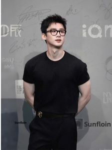 Black Short Sleeve Cotton T-Shirt Mens Stylish Solid Color Spring 2025 New Heavyweight Versatile Pure Cotton Mens Shirt