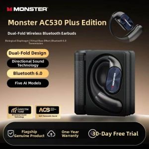 Monster | Behind-Ear Non-In-Ear Air Conduction Sport Noise Reduction AI Smart Translation Bluetooth Headphones