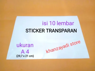 stiker transparan A4 isi 10 lembar Camel sticker transparan transparant bening (glossy) high quality