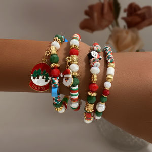 สร้อยข้อมือคริสต์มาสสำหรับผู้หญิง เครื่องประดับแฟชั่นแบบผสมที่สร้างสรรค์และไม่ซ้ำใคร สร้อยข้อมือผู้หญิง สร้อยข้อมือผู้หญิง