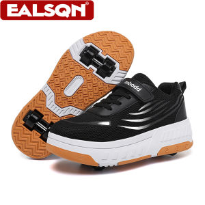 Kids Roller Skates Breathable Mesh Outdoor Sports 4-Wheeled Shoes With Removable Casual Comfortable Walking Shoes For Boys Girls