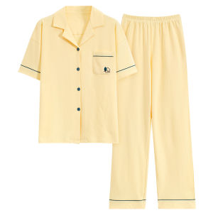 Bộ đồ ngủ nữ MiiOW vải cotton tay ngắn kháng khuẩn thoáng khí - mùa xuân thu