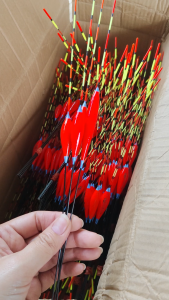 ทุ่นทีเด็ด ไม่บัลซ่า สีส้ม ตกชิงหลิว ทุ่นสปิ๋ว ตกปลา ออกอาการไว มีหลายขนาด ไม่กินตะกั่ว