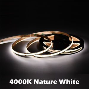 COB LED Strip Light 480 LEDs High Density Flexible 5mm 8mm FOB Tape Lights Ribbon RA90 Warm Nature Cold White Dimmable DC12V 24V