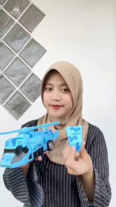 [KST] Robot Transform Helikopter Mobil Otomatis Berubah Bentuk Mainan Anak Laki Laki Kado