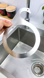 Stainless Steel Sink Swan Drain Basket Kitchen Faucet Hanging Strainer Basket Food Residue Filter Basket