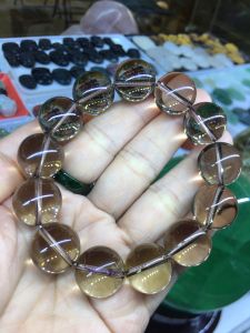 Vòng đeo tay đá Thạch anh khói 16li vòng tay phong thủy đá tự nhiên