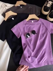 Áo Tập Yoga Liền Mạch Tay Ngắn Gợi Cảm Cho Nữ Áo Thun Thể Thao Tập Gym Chạy Bộ Chất Liệu Nylon Dệt Kim Co Giãn