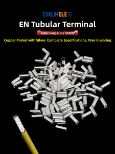 Silver Plated Purple Copper Tube Terminal Crimping Pin Wire Nose Cold Press Wiring Connector European Style Wiring Column