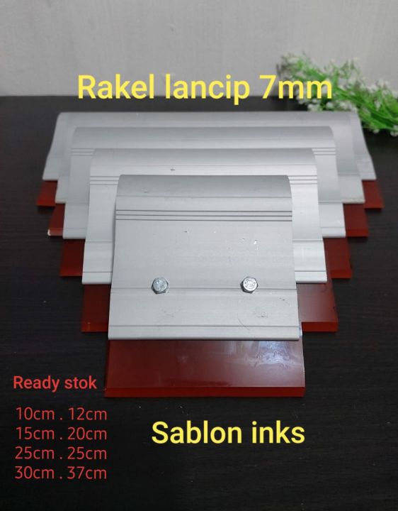 Rakel lancip MERAH + gagang ALLUMUNIUM 25cm 30cm 35cm 37cm | Lazada ...