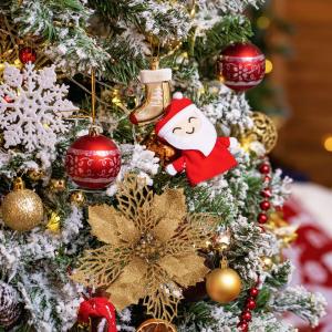 15cm Gold Poinsettia Flower: A Sparkling Addition to Your Christmas Decor