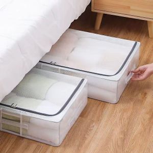 di bawah tempat tidur container box Lipat kotak frame baja penyimpanan Double Zipper storage box